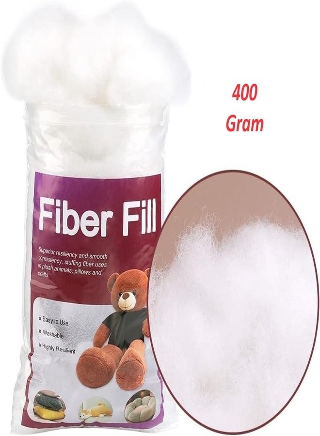 IMSMARTMART Premium Polyester Fiber Filling (400g) - Ultra-Soft, Hypoallergenic, Washable Stuffing for Pillows, Cushions, Soft Toys, DIY Crafts, and Home Decor - Image 2